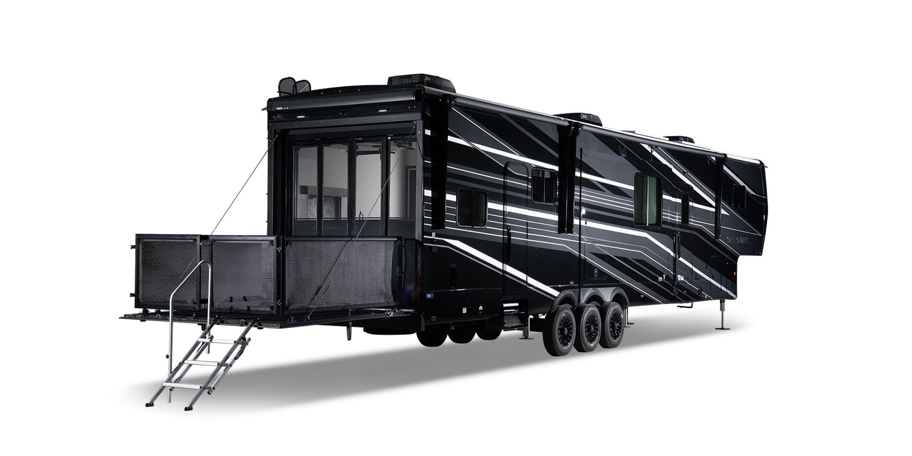 Seismic party deck with stairs